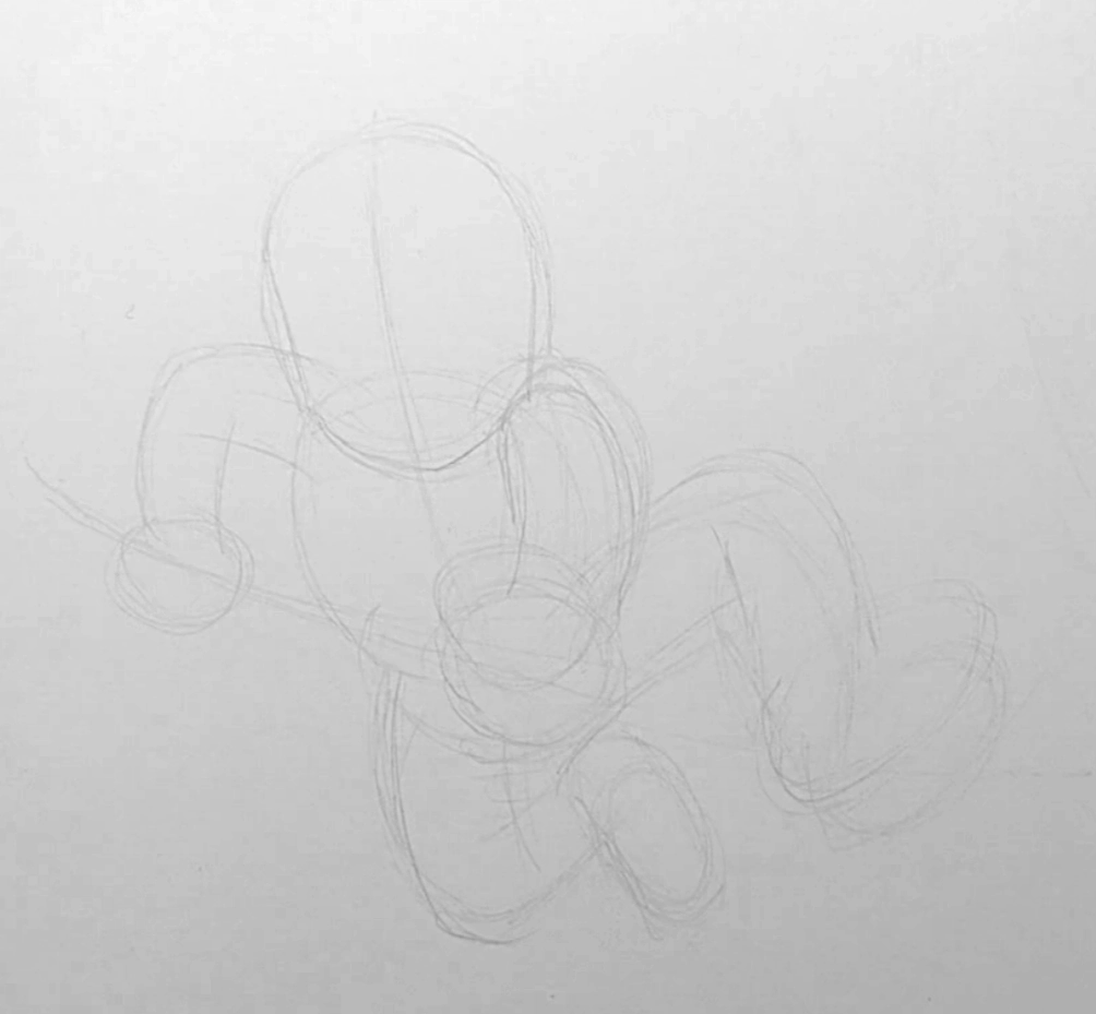 Como desenhar o Goku passo 2