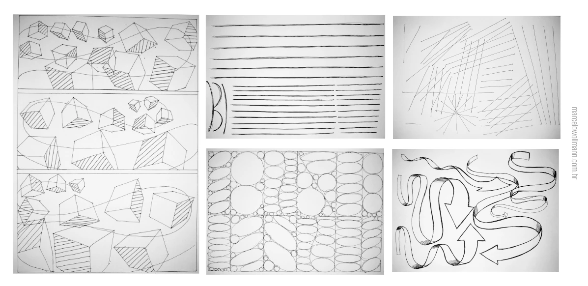 fundamentos do desenho - exemplo linhas