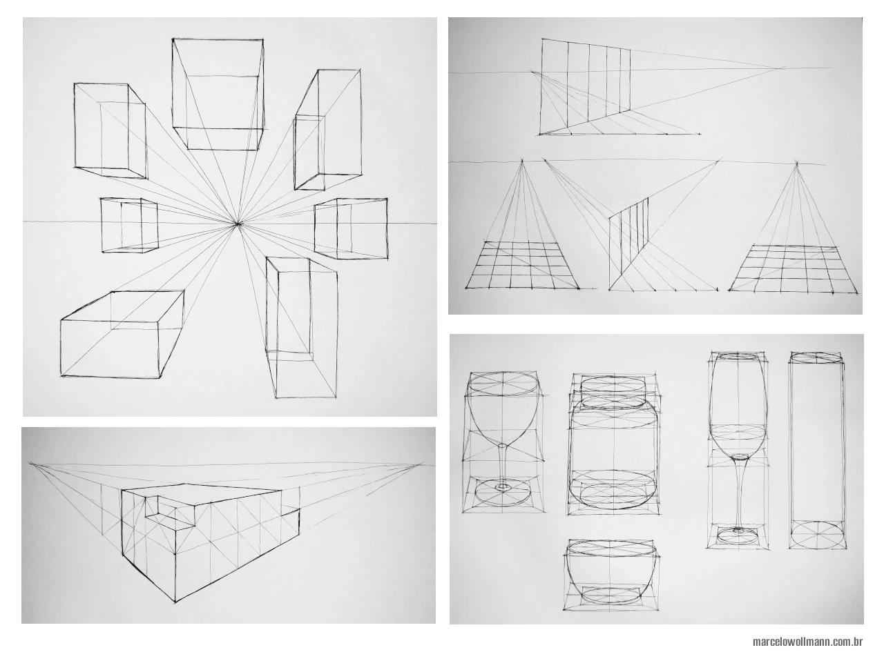 fundamentos do desenho - exemplos perspectiva